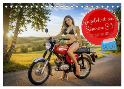Produktbild von Angelehnt an Simson S51 (Tischkalender 2027 DIN A5 quer), CALVENDO Monatskalender