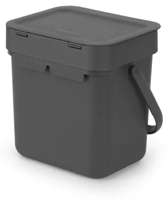 Produktbild von Brabantia 209888, Schwarz, Kunststoff, Behälter, Einfarbig, Drinnen, Rechteckig