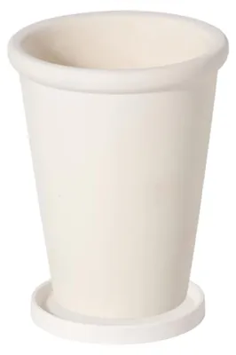 Zdjęcie produktu dla Kolorowa ceramiczna doniczka z podstawką