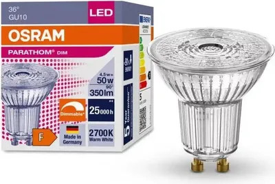 Produktbild von Led-Lampe Parathom Dim Par16 50 36° 4,5W/927 Gu10 Ledvance