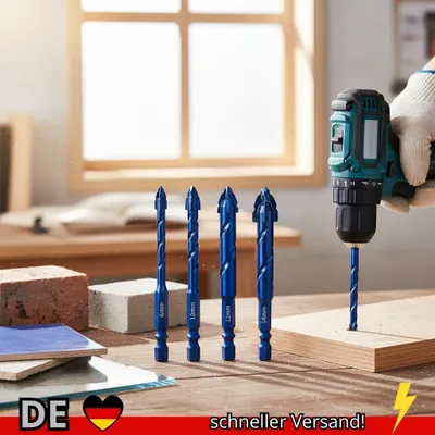 Produktbild von Mauerwerk-Bohrer-Sets 6-14mm Beton-Bohrer-Sets für Fliesen Glas Ziegel Beton