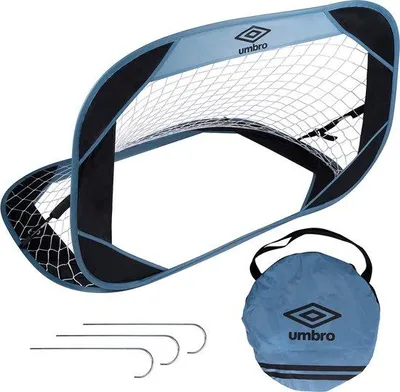Produktbild von Famanu Pop-Up Fußballtor mit Tragetasche - 110 x 78 x 78 cm - Fußball Trainingsgerät für alle Altersgruppen - Schwarz Gelb