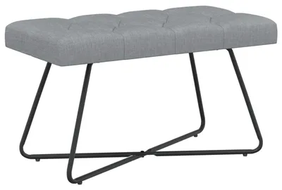 Produktbild von vidaXL Bank mit Knopfheftung Hellgrau 80 x 40 x 46 cm Stoff