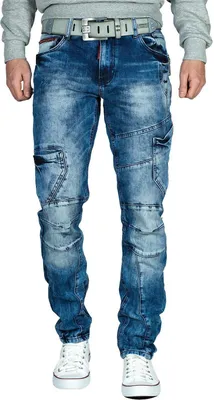 Produktbild von Cipo & Baxx Herren Slim Fit Jeans Stonewashed CD478 Blue W31/L32