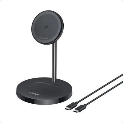 Image de Chargeur sans fil Anker MagGo (support 2 en 1) Noir
