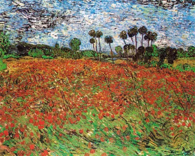 Produktbild von Vincent Van Gogh Kunstdruck Bild - Mohnfeld, 1890 (40 x 50 cm)