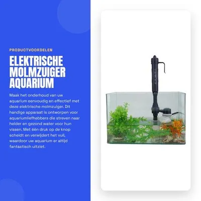 Productafbeelding van Dailygoods - Elektrische molmzuiger aquarium - Aquariumpomp filter - Onderhoudsvriendelijk - Vistank reinigingsset - Helder en gezond water - Geschikt...