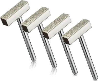 Produktbild von 4 Stück Schleifstein Abrichter, Diamant-Schleifscheibenabrichter zum Schleifen von Entgratungsscheiben, 45 x 13 mm Kopf