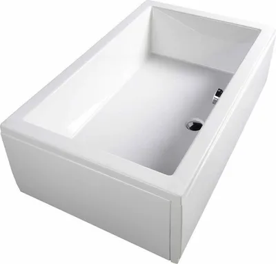 A white bathtub on a white background.