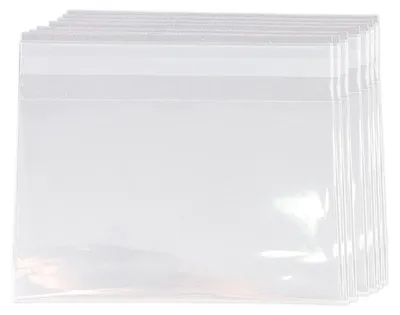 50 Cellophanbeutel transparent selbstklebend 12,7 x 17,8 cm