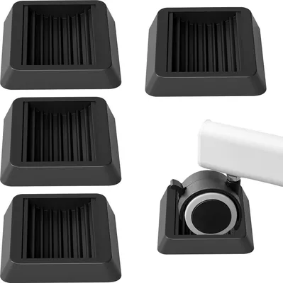 Imagen del producto de Ruedas para muebles, juego de 4 unidades, antideslizantes, con almohadillas silenciosas, para proteger el suelo, ideales para muebles