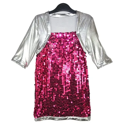Produktbild von Pinkes Kinder Pailletten Kleid / Größe: 164 (ca. 11-12 Jahre)