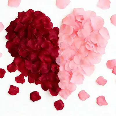 Productafbeelding van Rosenblaadjes - Gedroogd en kunstmatig - Voor decoratie - 6000 stuks - Rood en roze
