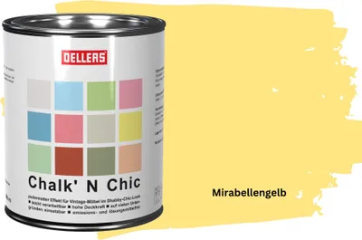 Produktbild von OELLERS Chalk 'N Chic Kreidefarbe Rostrot 1L matt – für Shabby-Chic-Look & Vintage-Stil auf Holz, Beton, Raufaser, Gipskarton uvm.