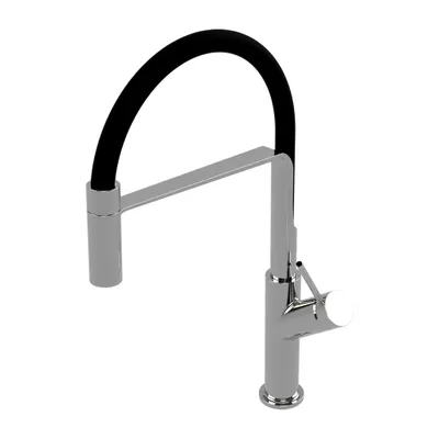 Image de Omnires VITA VI6350BLCR Mitigeur d'évier, noir-chrome