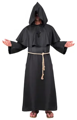 Immagine prodotto di Monaco scuro taglia S-XXL - Costume da uomo prete S/M - 48/50