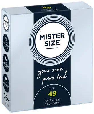 Produktbild von 3er Mister Size Kondome 49mm - Gefühlsecht & Extra Feucht