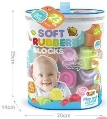 Zdjęcie produktu dla Miękkie klocki dla dzieci 23 sztuki