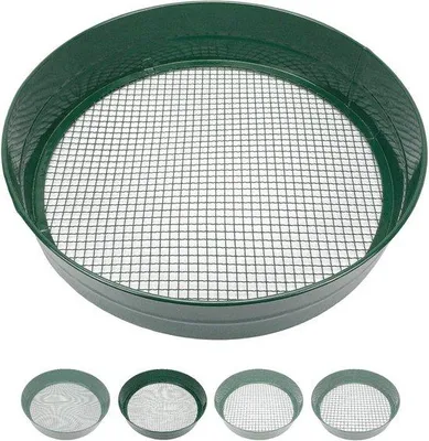 Productafbeelding van Famanu tuinsieve, 33 cm diameter - Ronde sieve voor aarde, compost, zaden en meer