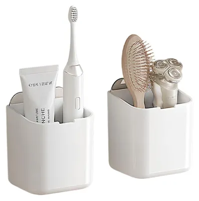 Productafbeelding van Doucheplank zonder boren, 2 stuks, zelfklevend, voor wandmontage, badkamerorganizer, geschikt voor badkamer en keuken