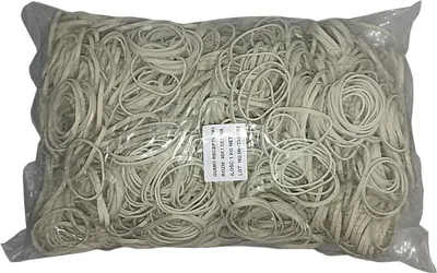 Produktbild von 1 Kg Gummiringe Gummibänder weiß 40 mm Ø 1,5 x 3 mm breit