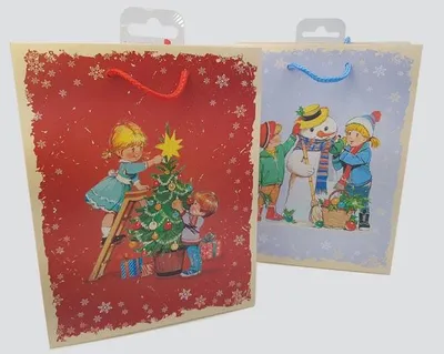 Produktbild von Geschenktüte 23x18cm mit süßem Weihnachtsmotiv,