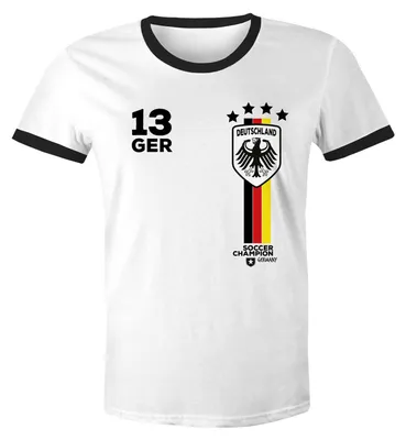 Produktbild von Herren Fan-Shirt Fußball Retro Deutschland Germany Weltmeisterschaft Fan-Trikot Style WM Fußball-Sommer 2026 Moonworks®