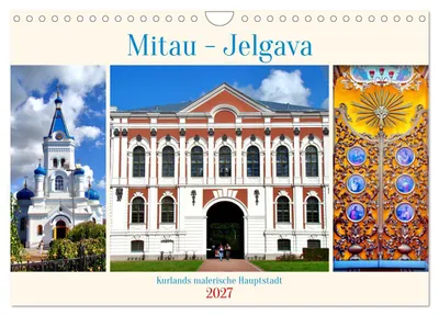 Produktbild von Mitau-Jelgava - Kurlands malerische Hauptstadt (Wandkalender 2027 DIN A4 quer), CALVENDO Monatskalender