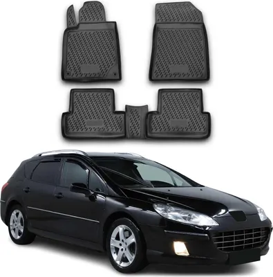 Image de 2004-2011 Peugeot 407 Limo Kombi Tapis TPE noir 4 pcs