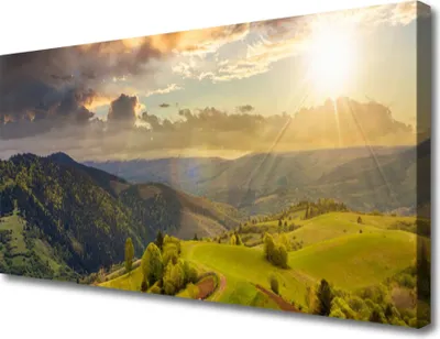 Produktbild von Tulup Leinwand-Bilder 100x50 Wandbild Canvas Kunstdruck Gebirge Landschaft