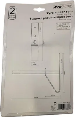 Produktbild von Set aus zwei ProPlus 390050 Radaufhängern zur Wandmontage von Reifenregalen
