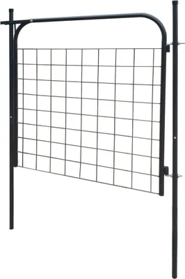 Image de vidaXL Portail de clôture de jardin 100 x 100 cm Anthracite