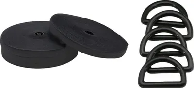 Image de INF Élastique Boutonnière Épais 30 Mètres pour Couture Ajustable Le noir 2,5 m