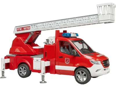 Produktbild von bruder 02673 MB Sprinter Feuerwehr mit Drehleiter, Pumpe und L+S Modul