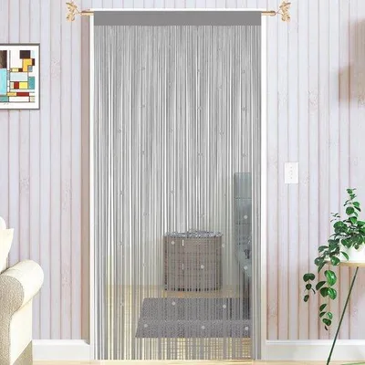 Zdjęcie produktu dla Zasłona okienna – moskitiera i dekoracyjna tkanina 90 x 200 cm, szara