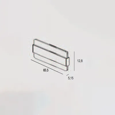 Immagine prodotto di Applique Contemporanea Doup Metallo Bianco Led 43W