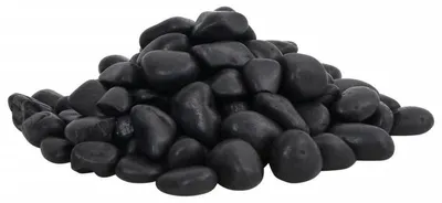 Obrázok produktu pre Leštené kamienky, dekoratívne kamene, všestranné využitie v záhradníctve, čierna farba