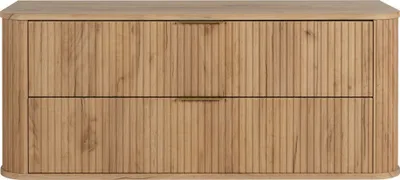 Produktbild von RODAN | Badmöbel Set - 120,4 cm - 2-teilig - Braun - Hochwertige MDF Fronten - Badezimmermöbel - Hochschrank - Waschbeckenunterschränke