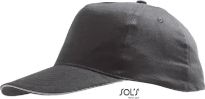 Image de SOLs 88110 | Cap Sunny / Casquette / Bonnet / Chapeau - Couleur : Dark Grey (Solid)/Light Grey (Solid) - Taille : One Size