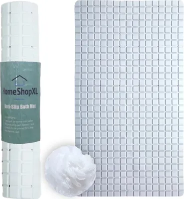 Produktbild von Badematte Duschmatte – 70x40cm – Antirutschmatte Weiß mit Saugnäpfen – Antirutschmatte für Bad oder Dusche