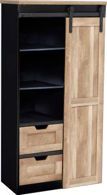 Immagine prodotto di Milani Home - madia credenza moderna in legno e metallo, nero, 80 x 40 x 160 cm