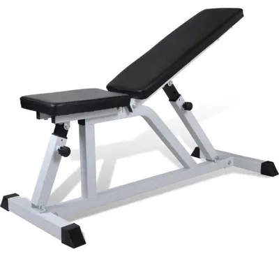Obrázek produktu pro Fitness lavice – Posilovací lavice – Tréninková lavice – Robustní ocel – Kompaktní a nastavitelná – Pro domácí fitness