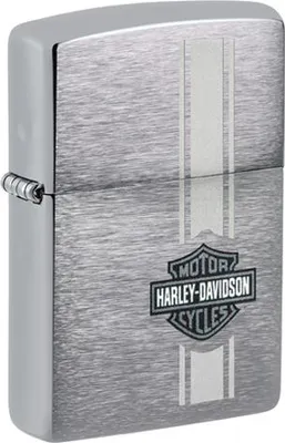 Produktbild von Zippo Benzin-Feuerzeug silber, mit Harley- Davidson Logo, unbefüllt