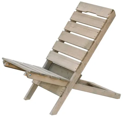 Produktbild von ITA Faltbarer Gartenstuhl Grau aus Holz - Holzstuhl für Garten, Balkon, Terrasse - Platzsparend Klappbar, Wetterfest, Naturholz, Kompakt, EU