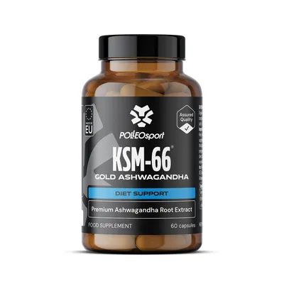 Produktbild von Polleo KSM-66 Gold Ashwaganda, 60 Kapseln