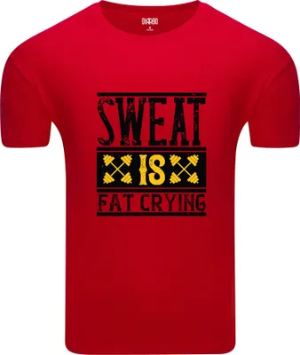 Produktbild von Diarbo Herren T-Shirt mit Lustiger Aufdruck Lustiges Training Rot Gr.S
