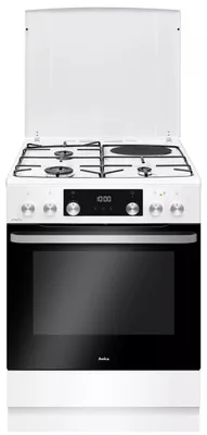 Image de Cuisinière mixte 77l 4 feux blanc - Amica - ACM7037RB -