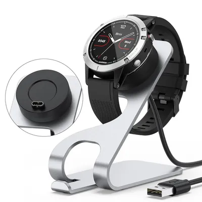 Produktbild von Ladestation, Ersatzladegerät für Ihre Uhr, inklusive 150 cm langem Ladekabel, kompatibel mit Garmin Fenix 8/7/7S/7X/6/6S/6X/5/5S/5X Plus