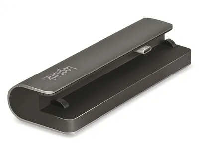 Produktbild von LogiLink UA0385, USB Typ-C, 60 W, Schwarz, Silber, MicroSDHC, MicroSDXC, MiniSD, SDHC, SDXC, 4K Ultra HD, 60 Hz