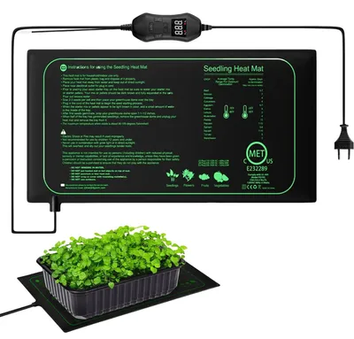 Productafbeelding van Verwarmingsmat voor planten met thermostaat, 50 W, warmtemat 52,5 x 25 cm